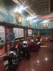 Scooters parked inside a Hindu temple in Ho Chi Minh